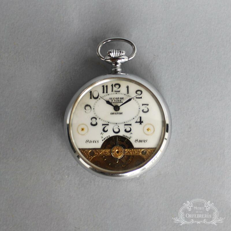 Reloj Bolsillo Lepine Metal Plateado Esfera Porcelana 1900